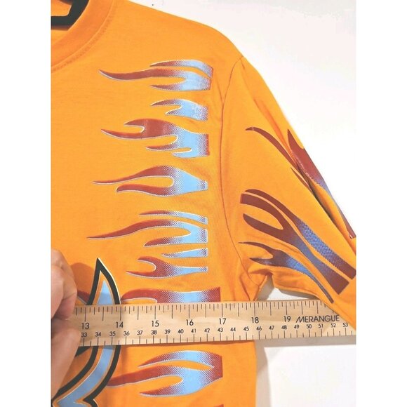 Philipp Plein T-Shirt Men Medium Orange All Over Print Preppy Rockabilly - Picture 8 of 10